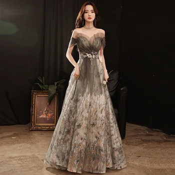 Женское официальное вечернее платье Hong Hu 2023 Новое Элегантное платье для дебюта на банкете во французском стиле для женщин