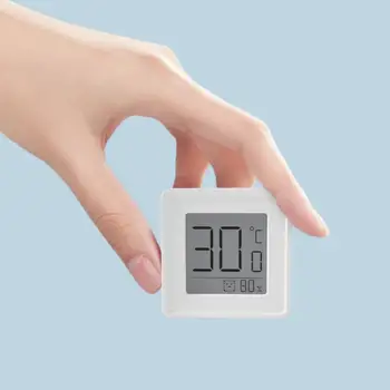 ЖК-цифровой термометр-гигрометр, белый Мини-электронный измеритель температуры и влажности, настенный датчик, Метеостанция для дома