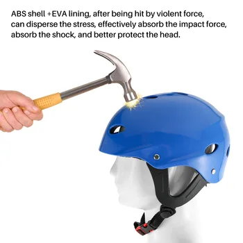 Защитный шлем с 11 дыхательными отверстиями для водных видов спорта, Каяк, каноэ, гребля для серфинга - Синий