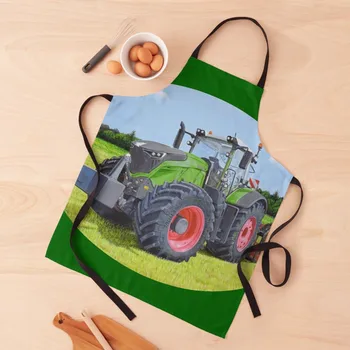 Зеленый трактор в поле (зеленый фон) Фартук Кухонные Инструменты И Аксессуары Для уборки дома Фартук на заказ