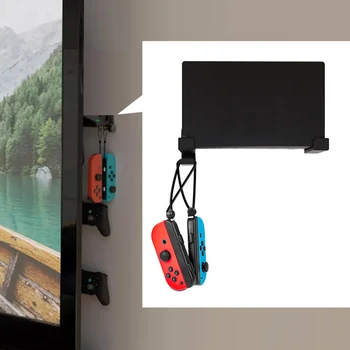 Игровой хост Подвесной стеллаж Держатель док-станции для игровой консоли Настенная подставка Подходит для Nintendo Switch OLED