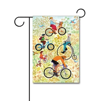 Изготовленный на заказ велосипедистами садовый флаг United Flag 12x18 дюймов, двусторонний баннер из полиэстера без флагштока, украшение для дома на открытом воздухе