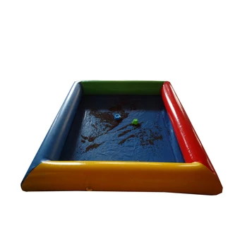 Индивидуальный большой надувной бассейн с песком, красочный бассейн для рыбалки с воздуходувкой для продажи