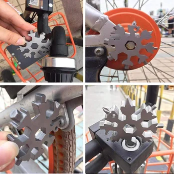 Инструмент для ремонта Ebike Инструменты Для велосипеда Snowflake Многофункциональный Инструмент 18-в-1 Отвертка M4 M5 M6 Шестигранный Ключ Открывалка для бутылок / Инструмент Для Ремонта Ebike