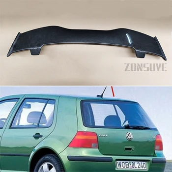 Используется для Volkswagen Golf 4 1997-2003 Спойлер из АБС-пластика, углеродного волокна, крыша хэтчбека, заднее крыло, обвес, аксессуары