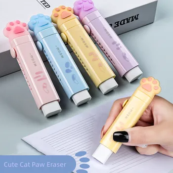 Кавайные ластики Креативный канцелярский карандаш для печати, Ластик для малыша, школьный Ластик с рисунком кошачьей лапы, школьные принадлежности