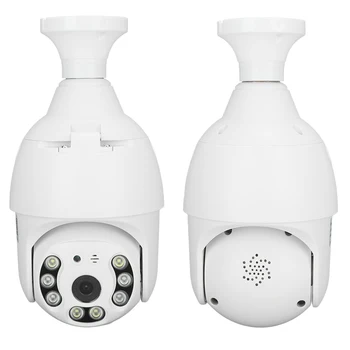 Камеры с лампочками Наружные Водонепроницаемые беспроводные WiFi E27 Отслеживание движения двухстороннее аудио HD Ночной просмотр 110-240 В