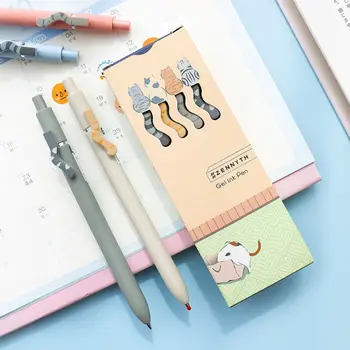 Канцелярские принадлежности, пишущий инструмент с мультяшным кошачьим хвостом, с зажимом, Нейтральная ручка, шариковая ручка, ручка для подписи, гелевые ручки
