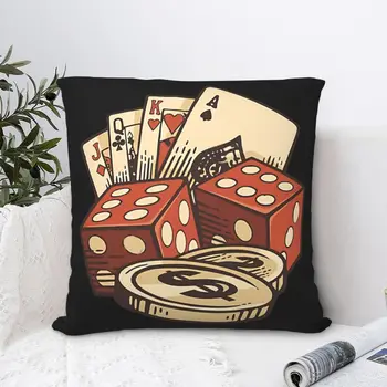 Карты и кубики, наволочка в стиле хип-хоп, короткие наволочки для домашнего дивана, Декоративный рюкзак для кресла