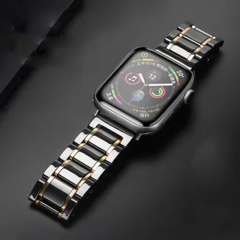 Керамический Ремешок Для Apple Watch 8 7 45 мм 41 мм Ultra 49 мм 6 5 4 SE 44 мм 40 мм Металлический Браслет Correa iWatch Series 3 2 42 мм 38 мм