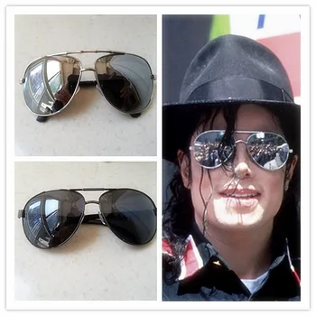 Классический реквизит для косплея Майкла Джексона, Серебристые черные очки для уличных путешествий, солнцезащитные очки для косплея на открытом воздухе, подарки для реквизита