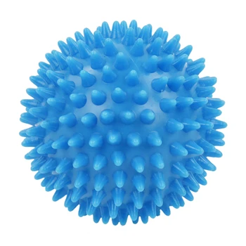 Колючий Массажный мяч, Жесткий Стресс-мяч 7,5 см для занятий Фитнесом (небесно-голубой)