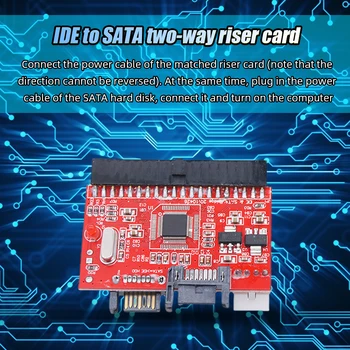 Конвертер SATA В IDE Адаптер Последовательный В Параллельный IDE На SSD-Карту Расширения SATA с 7-контактным Кабелем Передачи Данных SATA с Кабелем Питания IDE