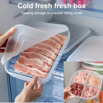 Коробка для хранения хрустящей корочки в холодильнике, Коробка для хранения мяса, Овощей, морепродуктов, Кухонная Морозильная камера для хрустящей Корочки с крышкой