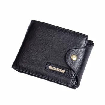 Короткий мужской маленький кошелек, Винтажный многофункциональный кошелек с карманом для монет, мини-безопасный кошелек, Мужская сумка для денег с картами из искусственной кожи