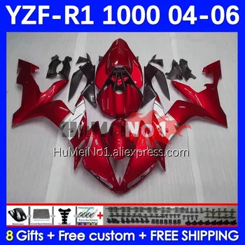 Корпус для YAMAHA YZF R 1 1000 куб. см Светло-красный YZF-1000 YZF1000 9No.78 1000CC YZF R1 YZF-R1 YZFR1 2004 2005 2006 04 05 06 Обтекатель