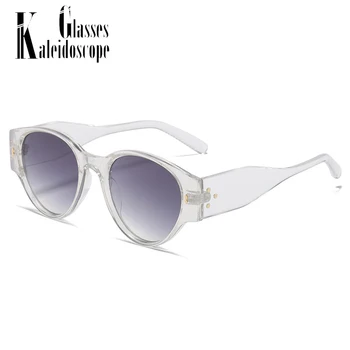 Красочные круглые солнцезащитные очки Женщины Мужчины 2023 Мода Негабаритные Солнцезащитные очки Мужской бренд Дизайн Очки для вождения в большой оправе Оттенки UV400