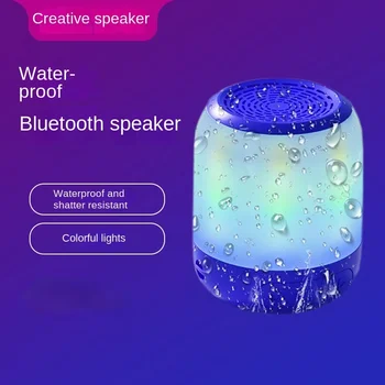Креативный Новый Мини-Красочный Bluetooth-Динамик Настольный Мини-Аудио с Красочными Огнями Светящийся Подарочный Динамик