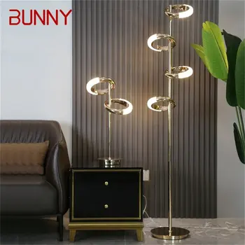 Креативный торшер BUNNY Nordic, современные светодиодные круглые кольца, декоративные для дома, гостиной, спальни