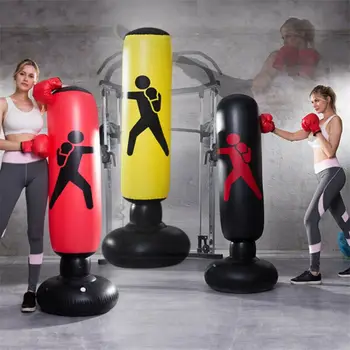 Крытый спортивный свободный стоящий мешок боксерский удар удар сверхмощный заполнены ММА боевое искусство бытовая 1.6 м