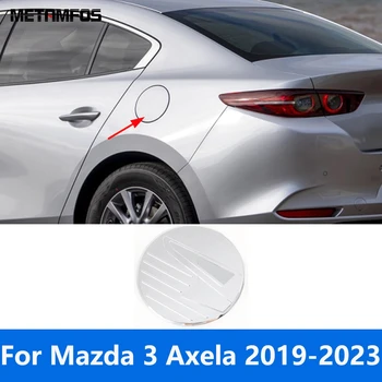 Крышка Топливного Бака Для Mazda 3 M3 Axela 2019-2021 2022 2023 Углеродное Волокно Хромированная Крышка Маслоналивной Горловины Наклейка Аксессуары Для Укладки автомобилей