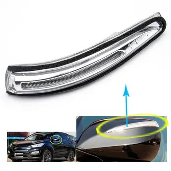Лампа для бокового зеркала заднего вида автомобиля, светодиодная лента, подходит для Hyundai Santa Fe IX45, прочный, простой в установке, яркий свет, Энергосбережение
