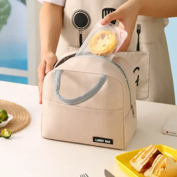 Ланч-бокс-холодильник в минималистском стиле Портативные Изолированные Холщовые сумки для ланча Термосумки для пикника Для женщин Детская сумка-холодильник