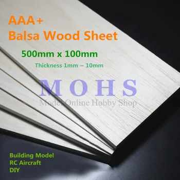 Лист пробкового дерева AAA + пробковая деревянная пластина 500 мм x 100 мм 1/1.5/2/2.5/3/4/5/6/8/10 мм толщина RC модель здания самолета из пробкового дерева