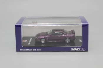 Литая под давлением Модель автомобиля из сплава 1/64 Inno Purple RV Skyline Спортивный автомобиль R33 Skyline GT-R GTR Коллекционный Подарок