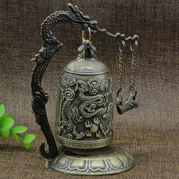 Ло Дракон, вырезанный буддийскими колокольчиками Good Lu, Геомантический алтарь для медитации, вырезанный буддийскими колокольчиками Дракон, Алтарные принадлежности из металла