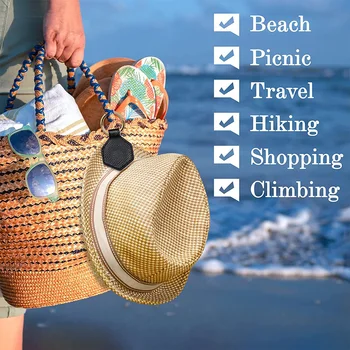 Магнитная сумка-клипса для шляпы, сумка для путешествий, держатель для шляпы, зажим для хранения шляпы, кемпинг, пешие прогулки, Многофункциональный зажим для рюкзака, портативный