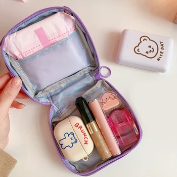 Маленькая косметичка для девочек, сумка для губной помады, женская сумка-органайзер для макияжа, косметичка для косметолога, гигиенические прокладки, сумки, косметичка для туалетных принадлежностей
