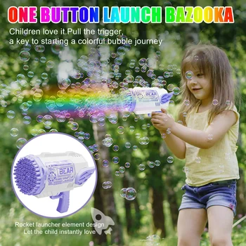 Машина для мыльных пузырей, заряжающая электрический автоматический пистолет для мыльных пузырей, горячая детская летняя игрушка для мыльной воды на открытом воздухе для детей в подарок