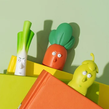Милая Кавайная закладка из моркови/Чеснока/кукурузы с мультяшным рисунком 3D Book Mark Для детей, подарок для украшения своими руками, Школьные принадлежности, Канцелярские принадлежности для офиса