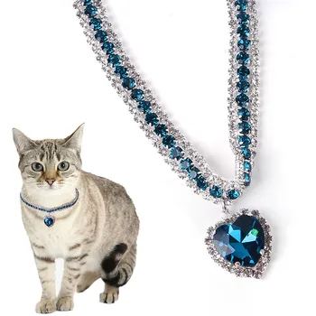 Милый кошачий ошейник, красивые стразы, любимый щенок, собака, Кошачье ожерелье, Кошачий ошейник, аксессуары для котенка, Бриллиантовое ожерелье-ошейник для кошки