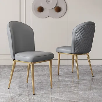 Мобильные обеденные стулья в стиле Фанк скандинавского дизайна, кожаные обеденные стулья для отдыха, минималистичная современная мебель для балкона Sedie Pranzo Moderne