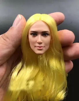 Модная блондинка в масштабе 1/6 Лепит Голову Солдата, вырезает модель игрушки