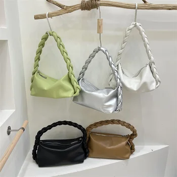 Модная женская дизайнерская сумка из искусственной кожи, женская сумка New Tide, простая индивидуальность, сумка в виде полумесяца подмышками, женская сумка через плечо, сумки-болсосы
