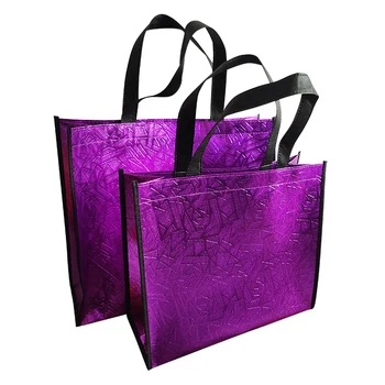 Модная лазерная сумка для покупок, складная эко-сумка, большая многоразовая сумка для покупок, водонепроницаемая тканевая нетканая сумка без застежки, горячая распродажа