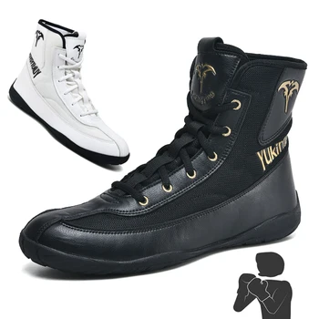 Модная мужская обувь для борьбы, спортивная обувь для профессиональных соревнований по боксу, мягкая обувь для борьбы с защитой ног