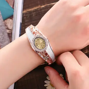 Модный браслет, полые часы, женские роскошные кварцевые часы, браслет из страз, стальные часы, женские золотые часы, часы