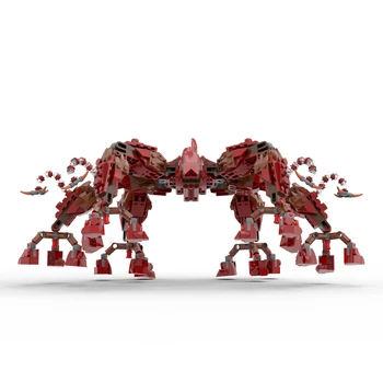 Монстр Sha_d0w / Part_icles / Красная паукообразная модель существа из научно-фантастического фильма ужасов, 691 деталь, строительные игрушки