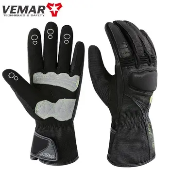 Мотоциклетные перчатки из козьей кожи Vemar, женские кожаные перчатки для мотокросса, женские перчатки для гонок по бездорожью для электрических мотоциклов