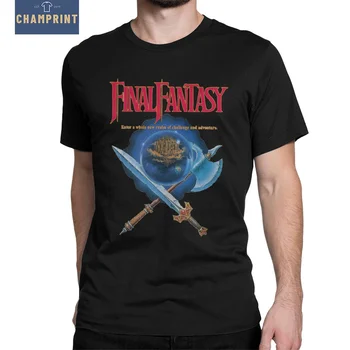 Мужская футболка Final Fantasy Classic Art, винтажные футболки, футболка с коротким рукавом и круглым вырезом, хлопковая классическая одежда