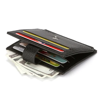 Мужской кошелек с рисунком личи из искусственной кожи, женский портативный кошелек с застежкой-молнией, кредитная сумка с маленькой пряжкой, футляр для банковских карт, визитница