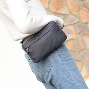 Мужской нейлоновый ремень, поясная сумка для телефона, поясная сумка через плечо, спортивная сумка на молнии