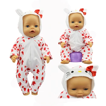 Мягкие комбинезоны для кукол, одежда для кукол размером 17 дюймов 43 см, костюм для новорожденных на день рождения ребенка, праздничный подарок