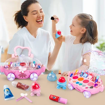Набор игрушек для моющейся косметики Подарок для девочки на День рождения Возвращение Домой Детский лак для ногтей Princess Dream Виртуальный столик для макияжа T