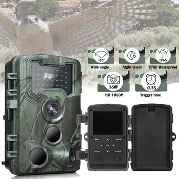 Наружная камера слежения 36-Мегапиксельная инфракрасная охотничья камера ночного видения 1080P, видео разведки движения дикой природы, 940-нм Охотничья Фотоловушка