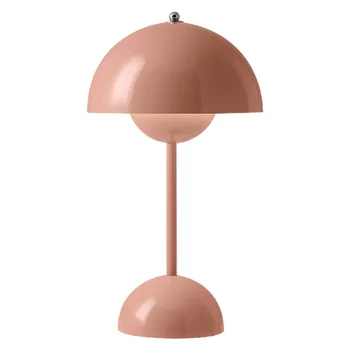 Настольная лампа со светодиодной подсветкой в виде цветочного бутона, прикроватная тумбочка в Скандинавском стиле, Настольная лампа-гриб, украшение комнаты, ночные светильники, Розовый